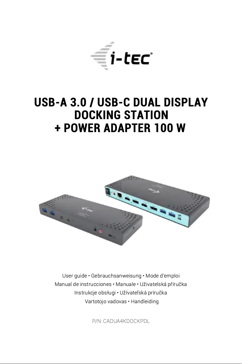 Page 1 de la notice Manuel utilisateur i-TEC CADUA4KDOCKPD