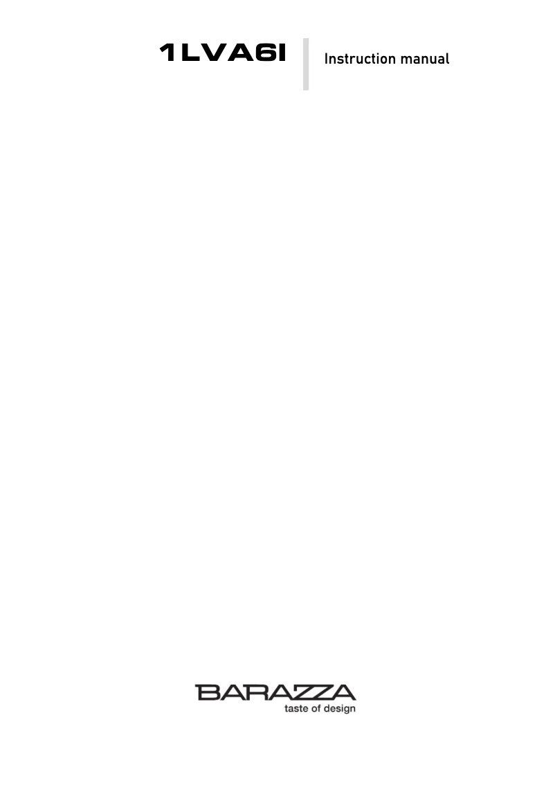 Image de la première page du manuel de l'appareil 1LVA6I