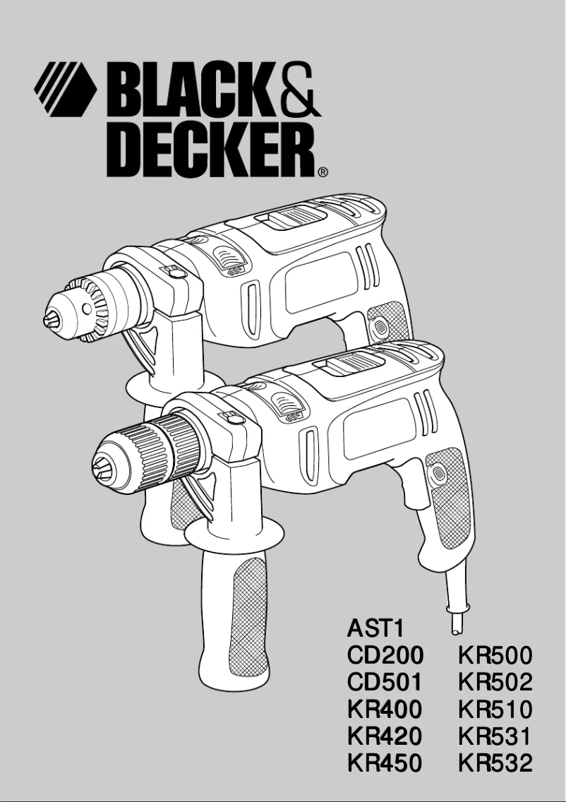 Page 1 de la notice Manuel utilisateur Black & Decker KR510