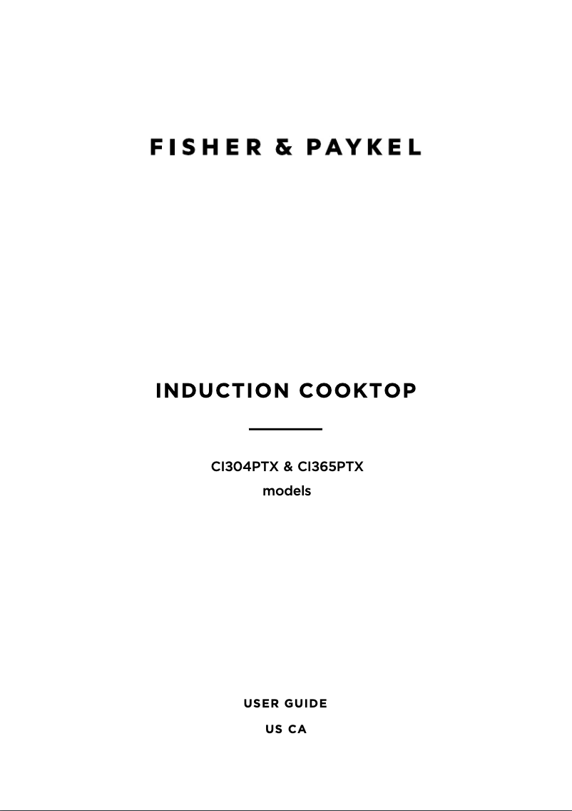 Page 1 de la notice Manuel utilisateur Fisher & Paykel CI365DTB2_N