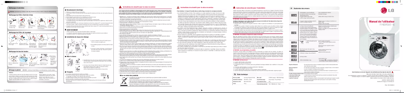 Page n°1 - Manuel utilisateur LG F1403YD2