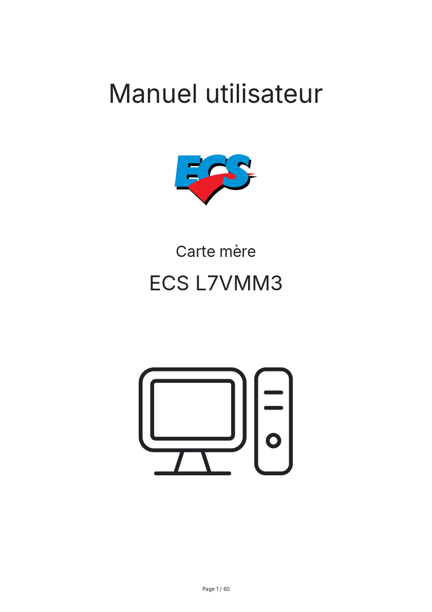 Image de la première page du manuel de l'appareil L7VMM3