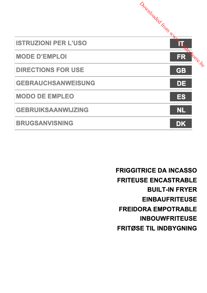 Page n°1 - Manuel utilisateur Smeg PGF30F