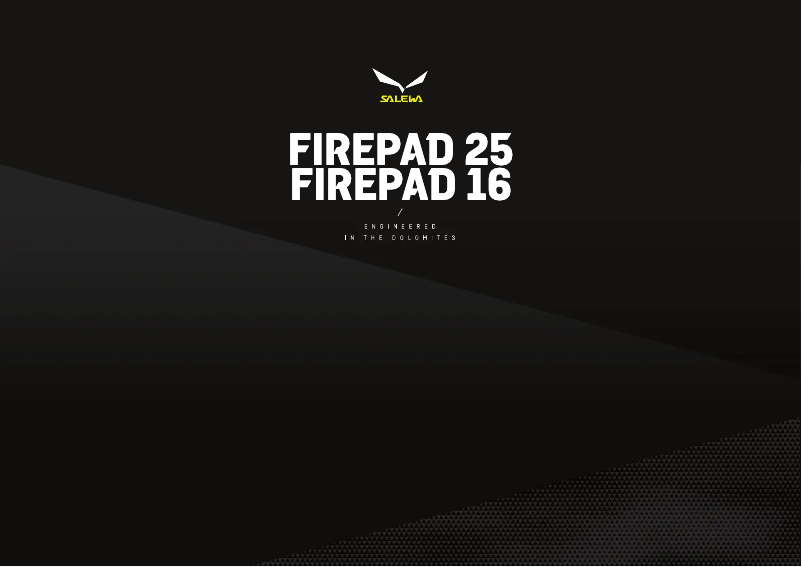 Page n°1 - Manuel utilisateur Salewa Firepad 25