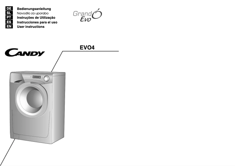 Page 1 de la notice Manuel utilisateur Candy Slimmy EVO4 1272 D