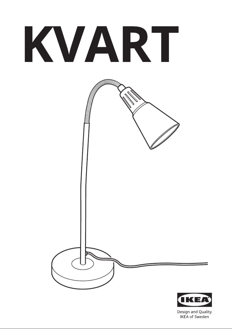 Page 1 de la notice Manuel utilisateur Ikea KVART 601.524.58
