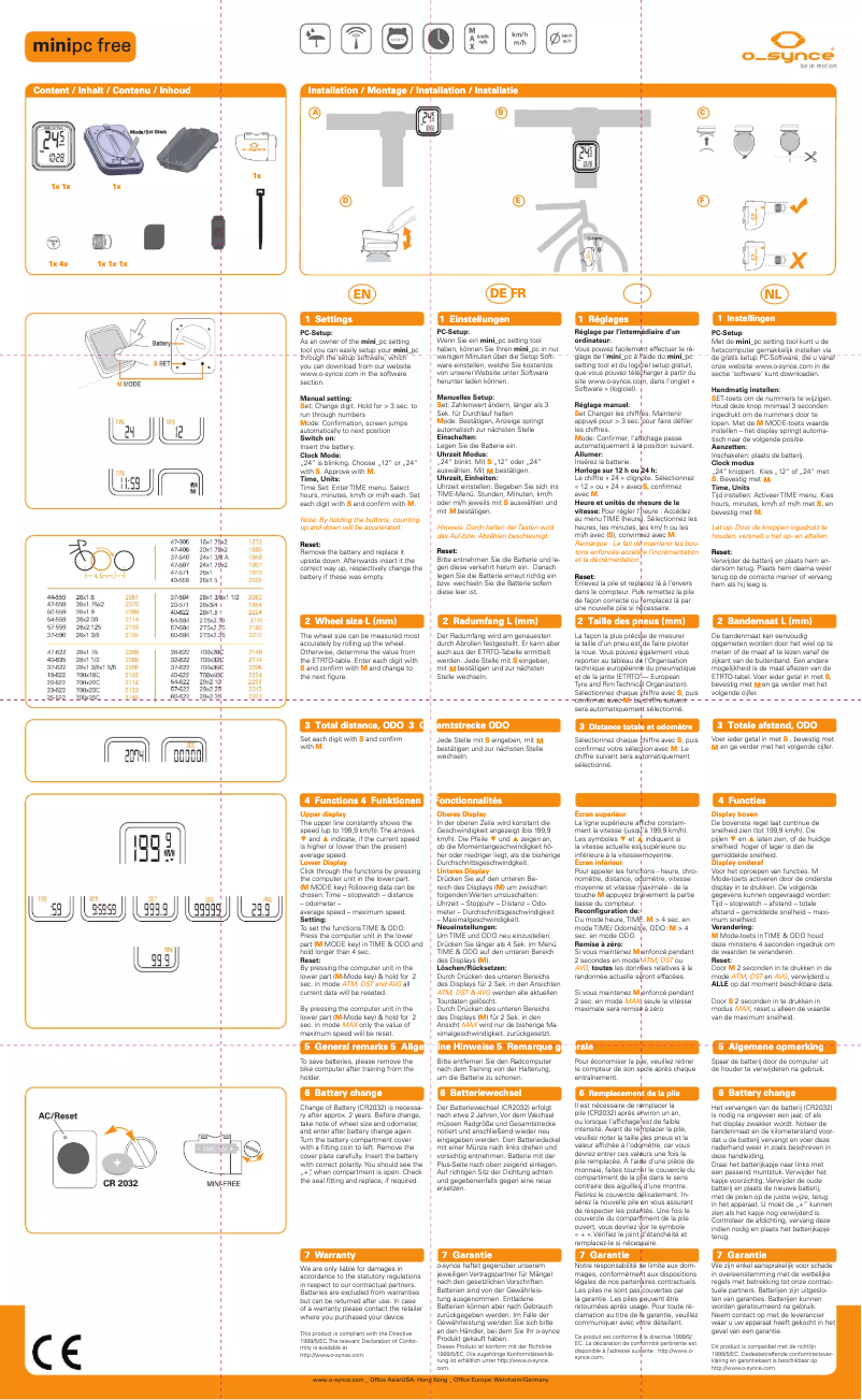 Image de la première page du manuel de l'appareil Minipc free