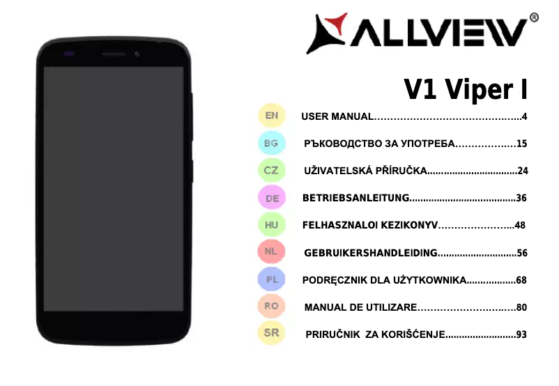 Image de la première page du manuel de l'appareil V1 Viper i