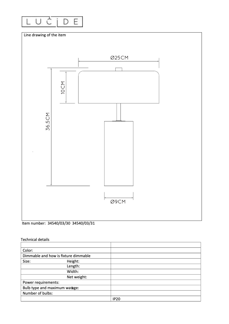 Página 1 del manual Manual de usuario Lucide Mirasol