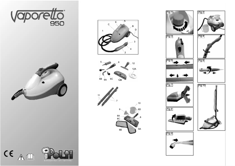 Page n°1 - Manuel utilisateur Polti Vaporetto 950