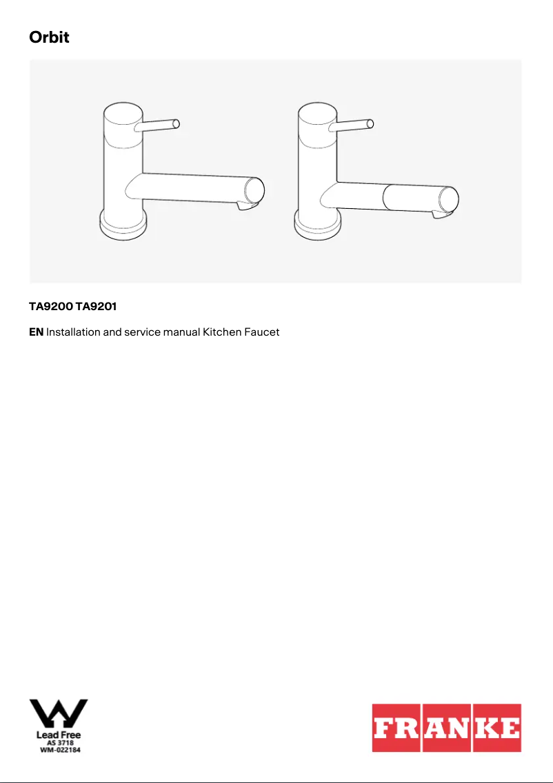 Página 1 del manual Manual de usuario Franke Orbit TA9201