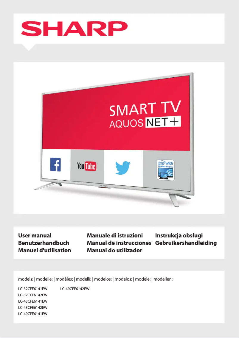 Page 1 de la notice Manuel utilisateur Sharp LC-43CFE6141EW