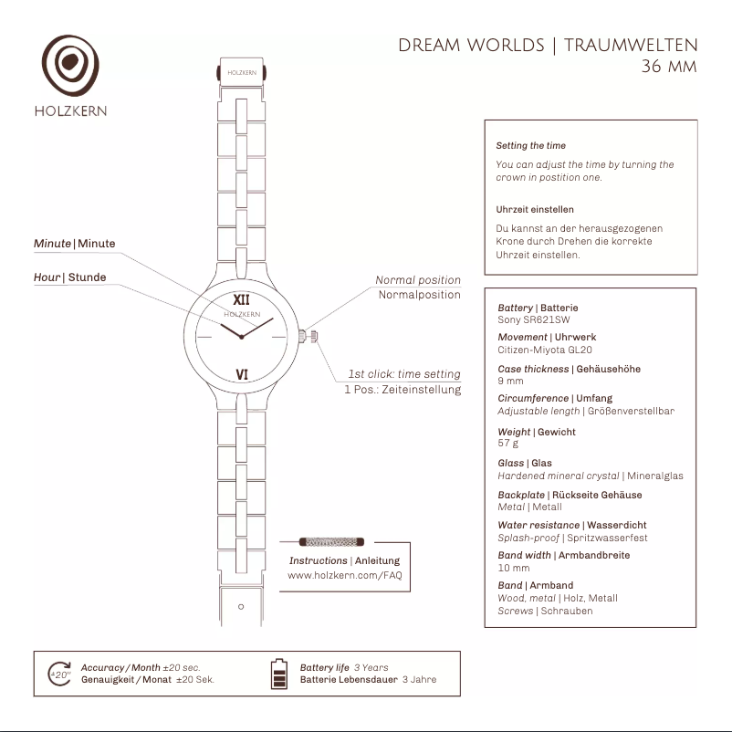 Page 1 de la notice Manuel utilisateur Holzkern Salvador