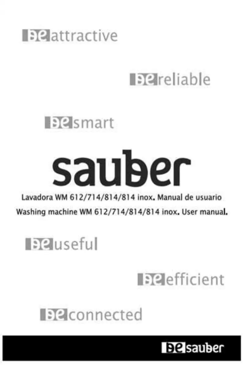 Page n°1 - Manuel utilisateur Sauber WM814