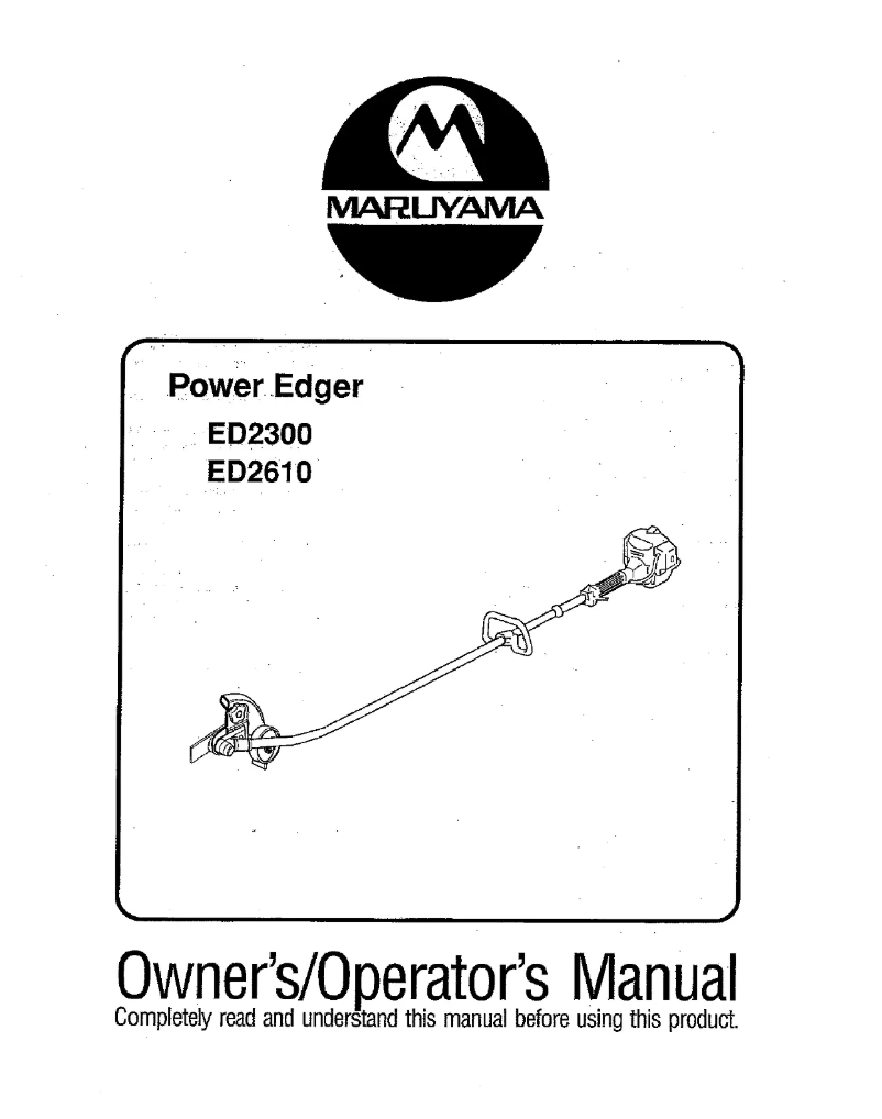 Image de la première page du manuel de l'appareil ED2300