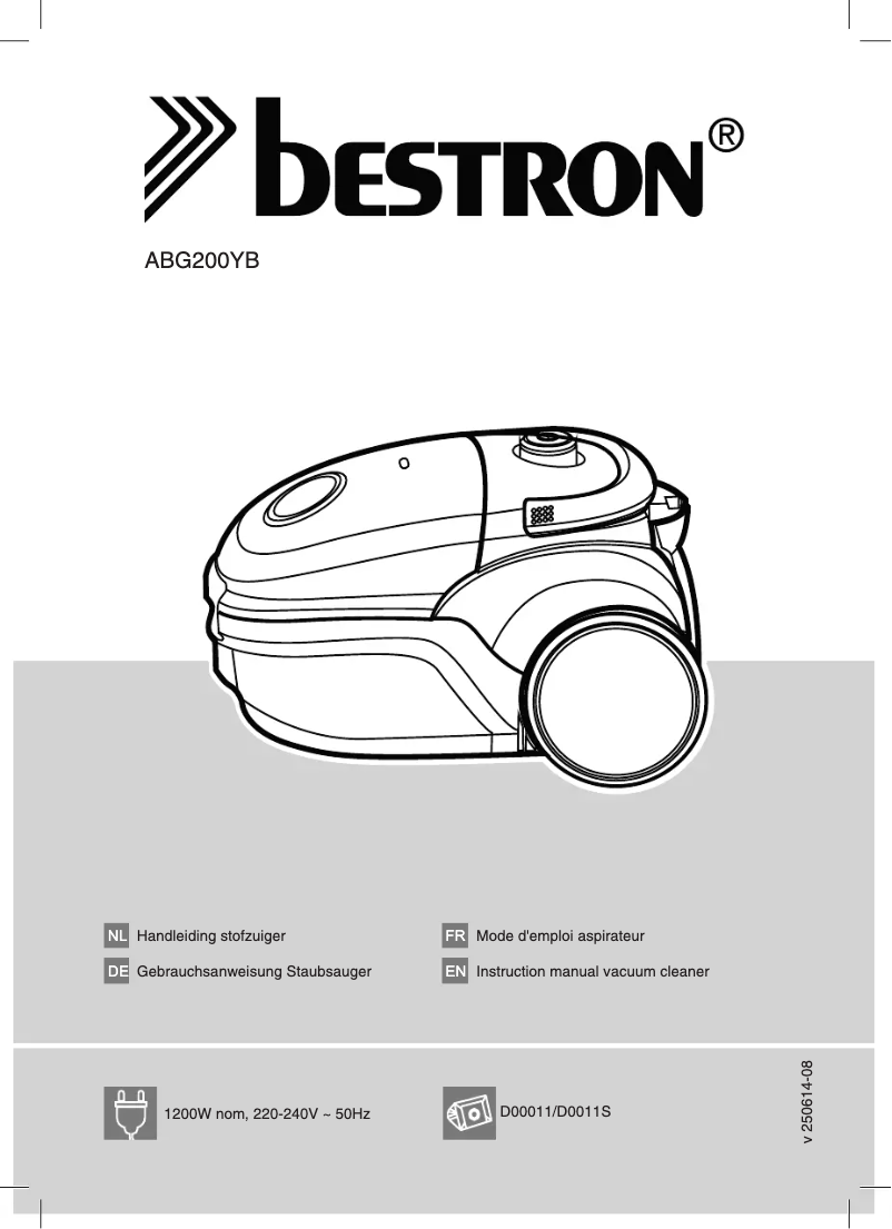 Page 1 de la notice Manuel utilisateur Bestron Rapido ABG200YB