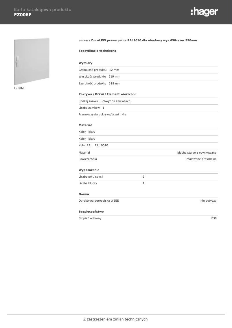 Image de la première page du manuel de l'appareil FZ006F