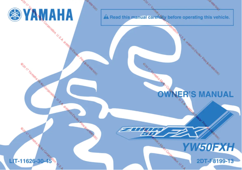 Página 1 del manual Manual de usuario Yamaha Zuma 50FX (2017)