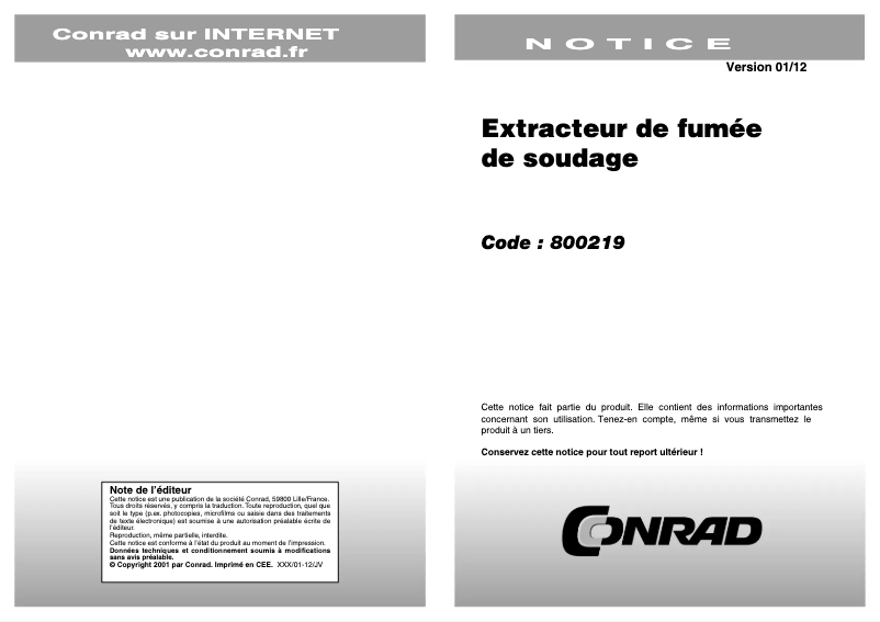 Image de la première page du manuel de l'appareil 49150