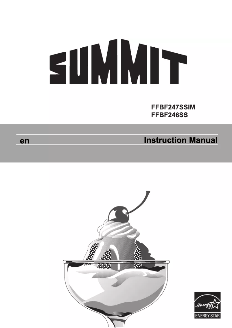 Página 1 del manual Manual de uso y mantenimiento Summit FFBF247IM