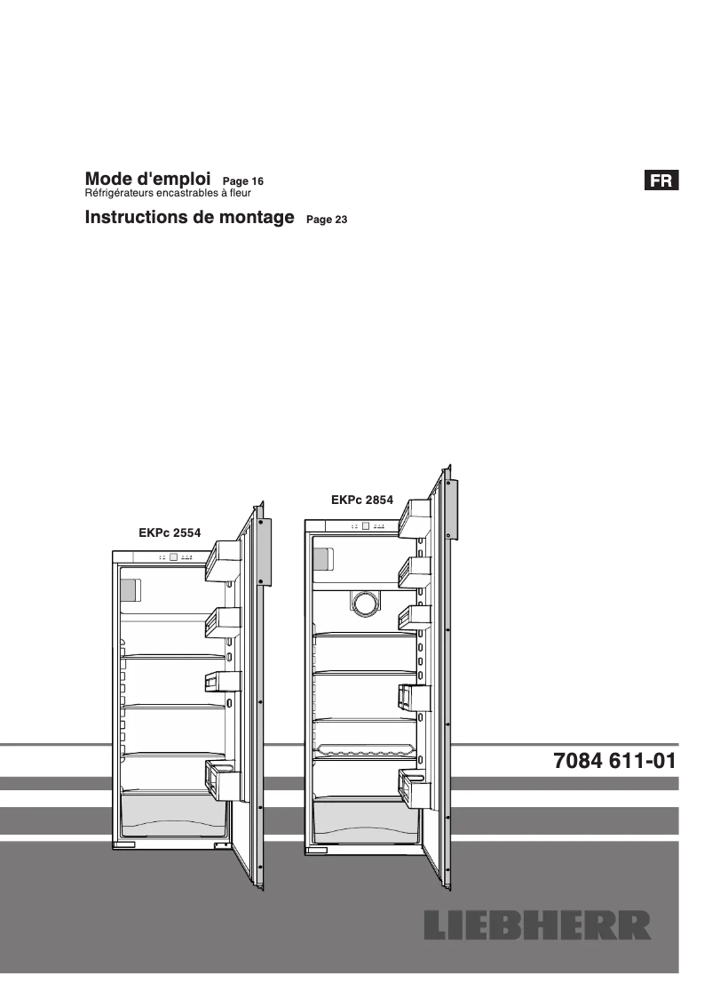 Image de la première page du manuel de l'appareil EKPc 2854