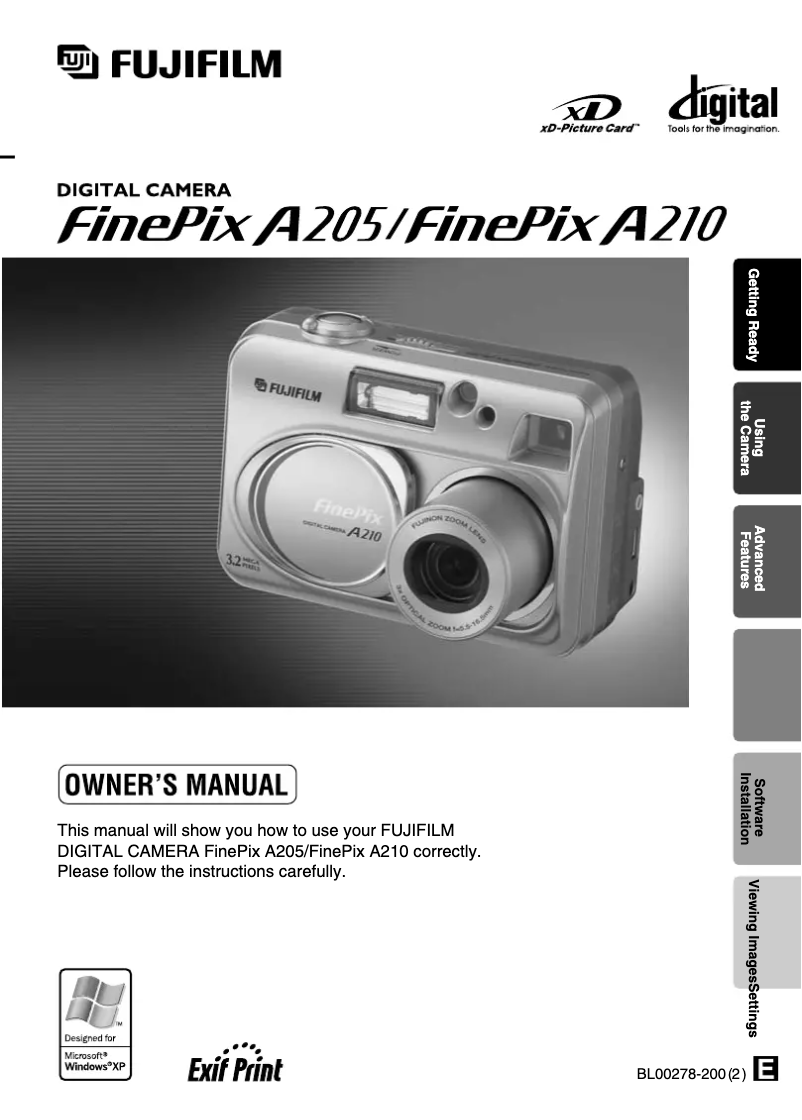 Page n°1 - Manuel utilisateur Fujifilm FinePix A205
