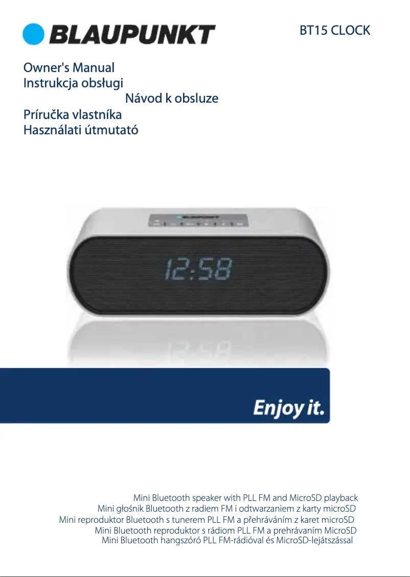 Image de la première page du manuel de l'appareil BT15 Clock