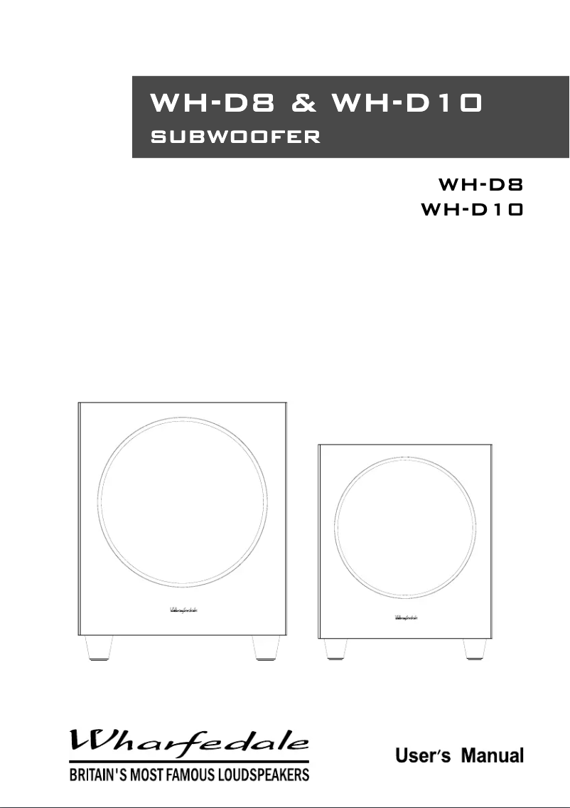 Page 1 de la notice Manuel utilisateur Wharfedale WH-D10
