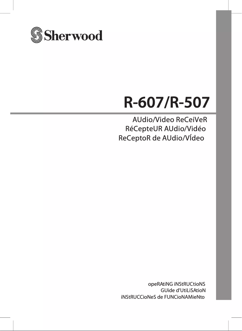 Image de la première page du manuel de l'appareil R-607