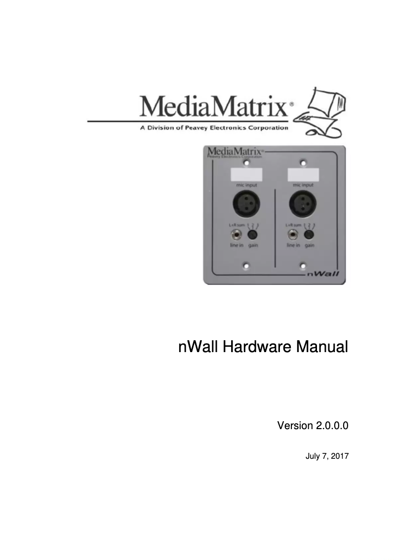 Page n°1 - Manuel utilisateur MediaMatrix nWall 0.2