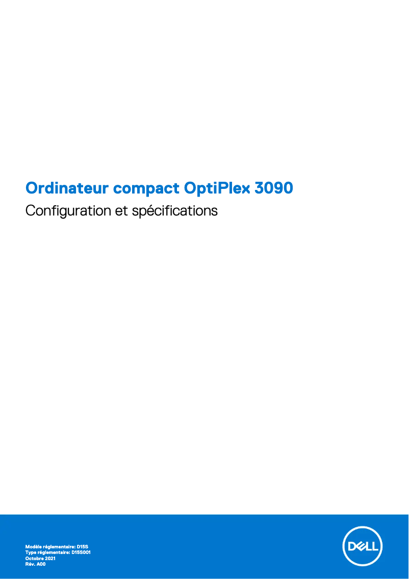 Image de la première page du manuel de l'appareil OptiPlex 3090