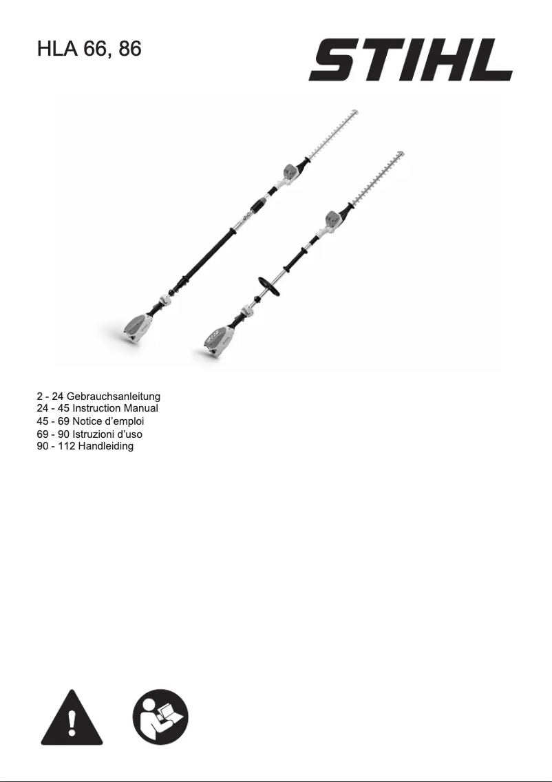 Page 1 de la notice Manuel utilisateur Stihl HLA 66