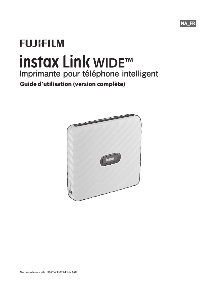 Page n°1 - Manuel utilisateur Fujifilm Instax Link WIDE