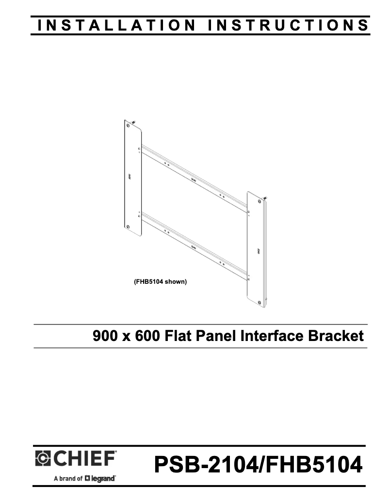 Page 1 de la notice Manuel utilisateur Chief PSB2104