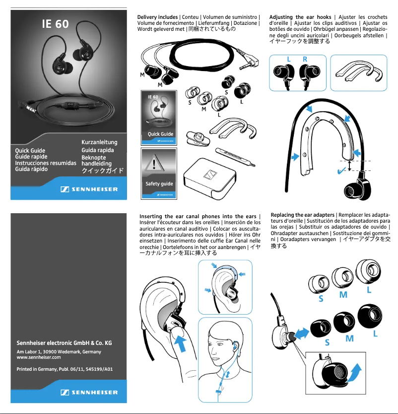 Page 1 de la notice Mode d'emploi Sennheiser IE 60
