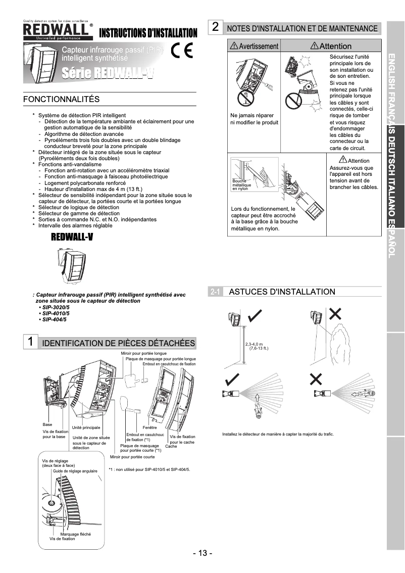 Image de la première page du manuel de l'appareil SIP-404