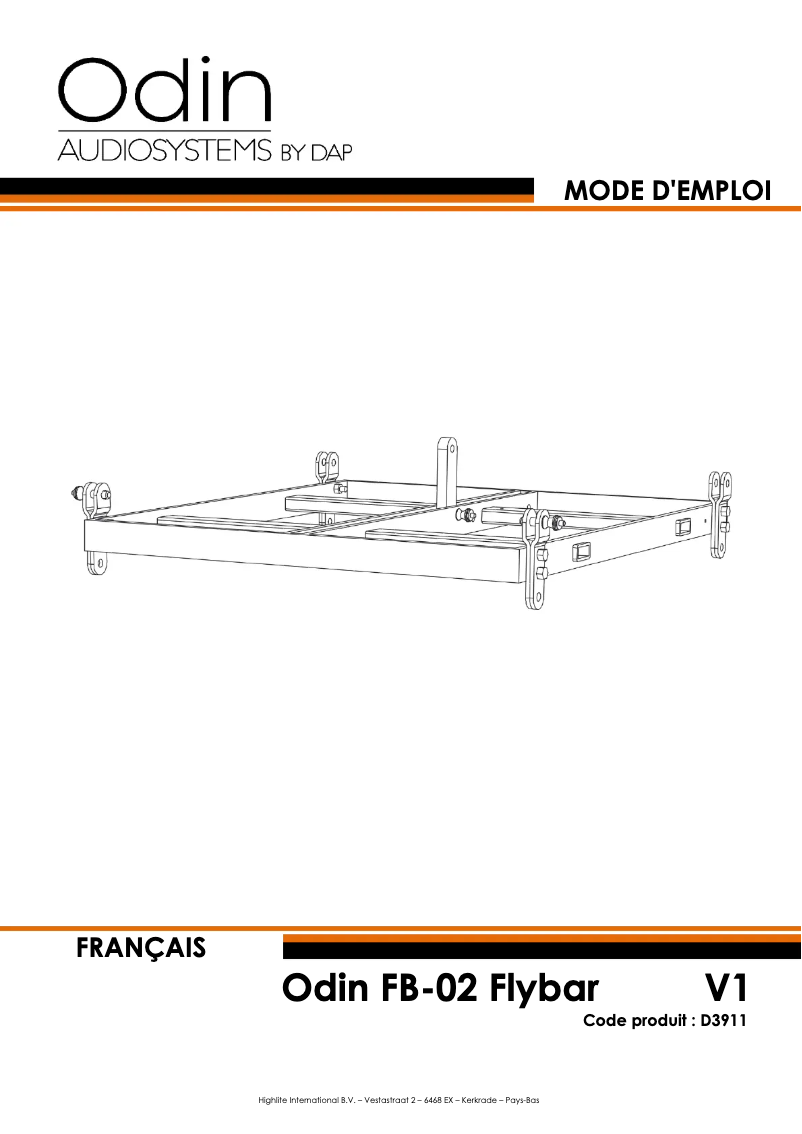 Page n°1 - Manuel utilisateur DAP-Audio Odin FB-02