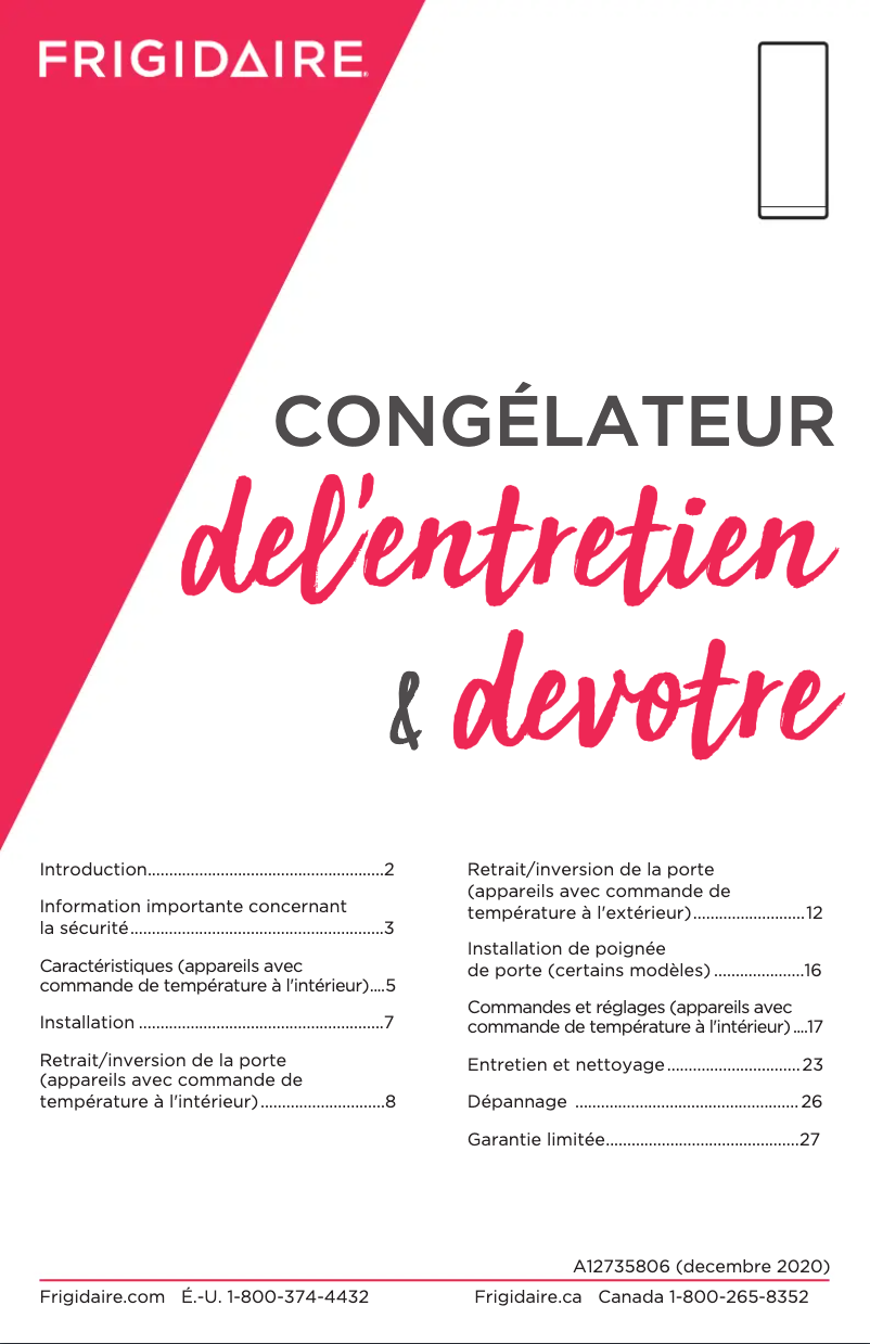 Image de la première page du manuel de l'appareil FFFU20F4VW