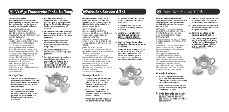 Page 1 de la notice Manuel utilisateur Jumbo Paint a Tea Set