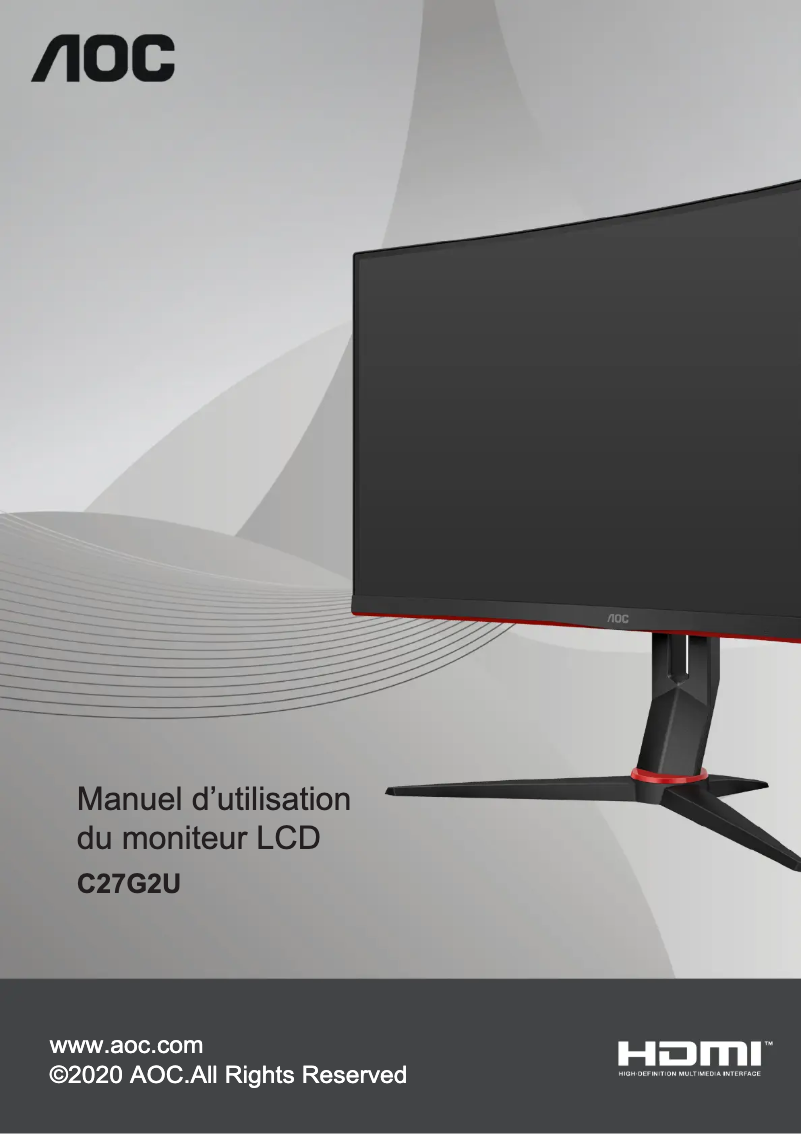 Image de la première page du manuel de l'appareil C27G2U