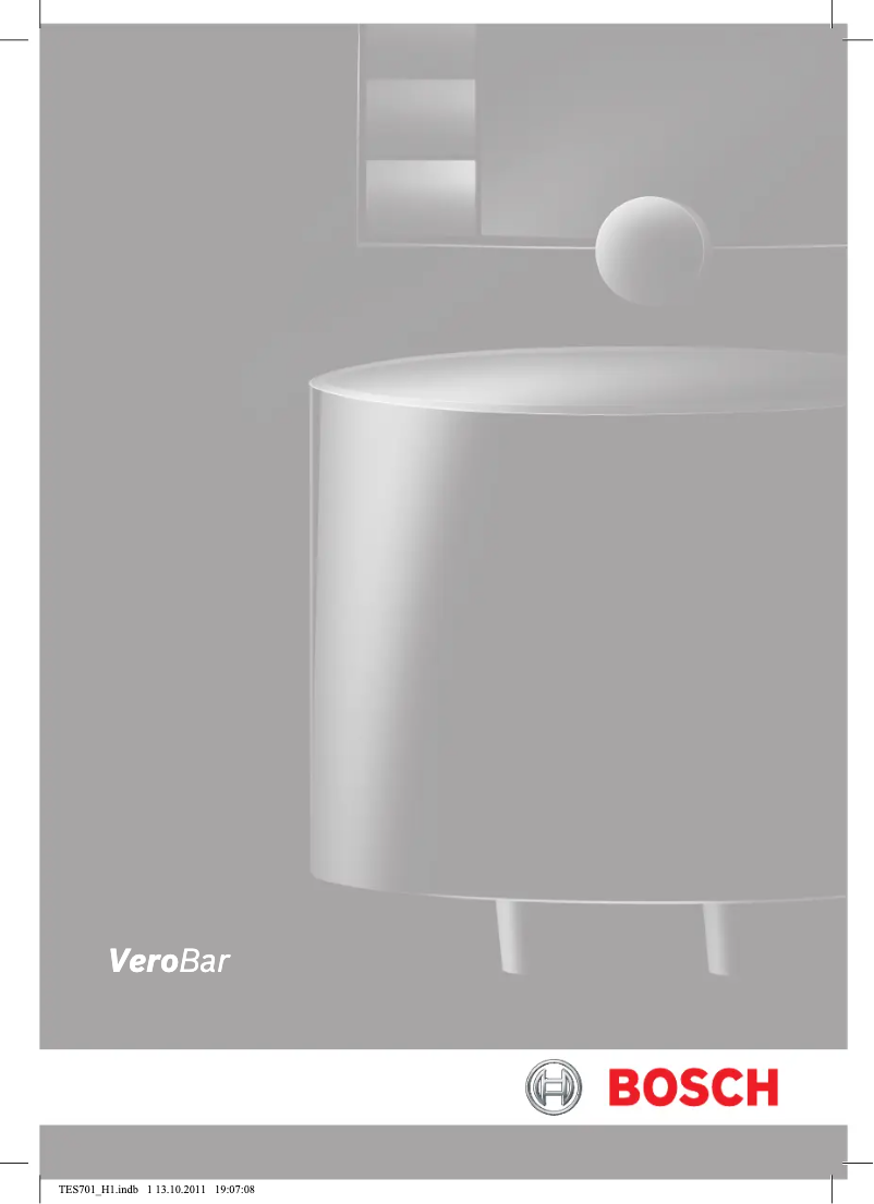 Page n°1 - Manuel utilisateur Bosch VeroBar 100