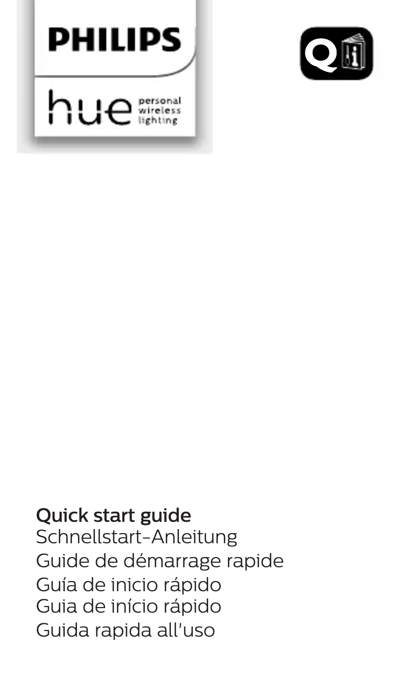 Page 1 de la notice Manuel utilisateur Philips Hue White & Color E27