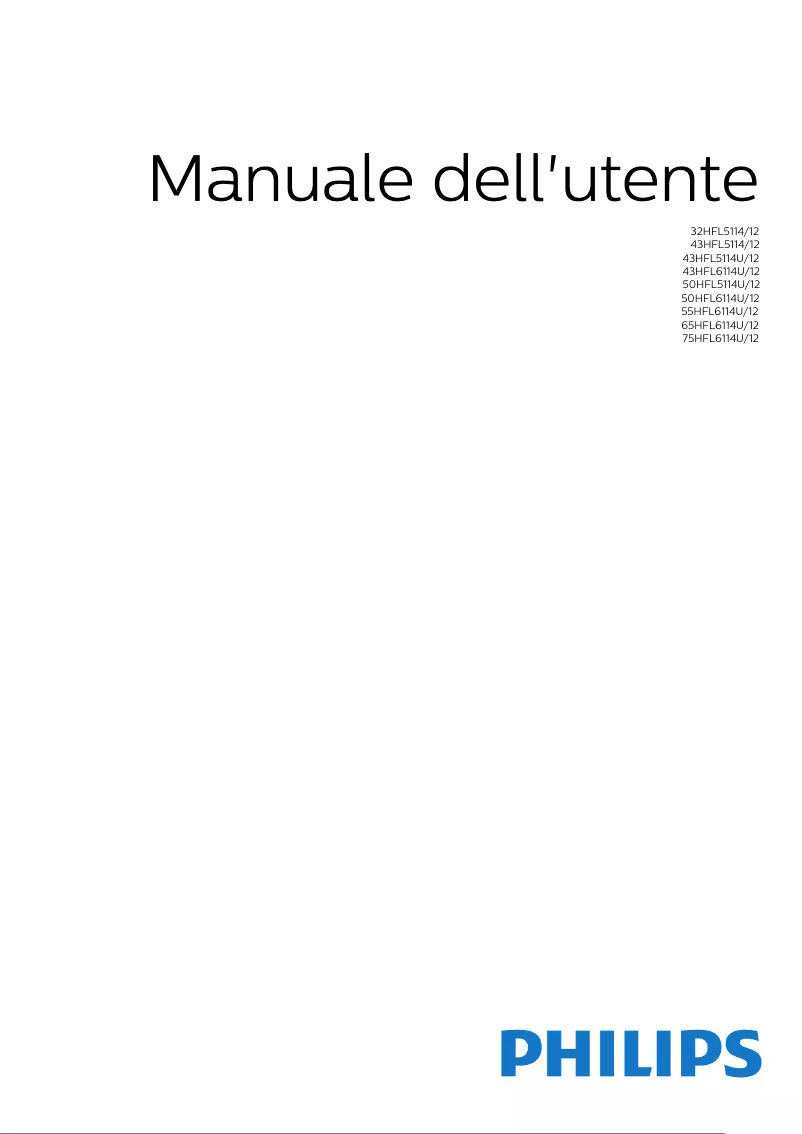 Image de la première page du manuel de l'appareil 55HFL6114U