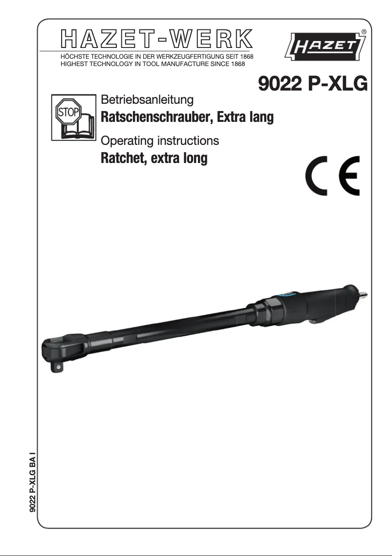 Page 1 de la notice Manuel utilisateur Hazet 9022 P-XLG