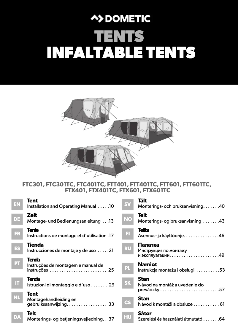 Page 1 de la notice Guide d'installation Dometic Rarotonga FTT 601 TC