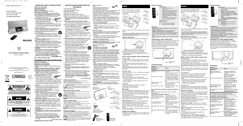 Image de la première page du manuel de l'appareil PAC010