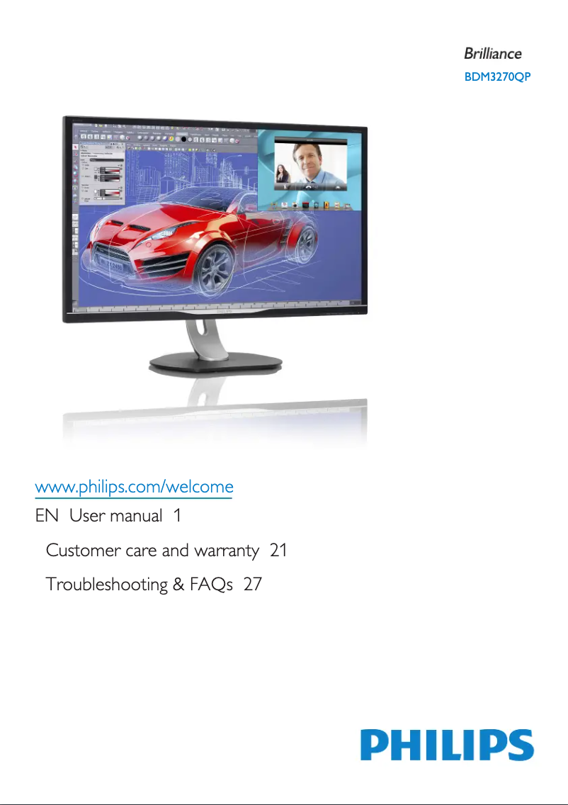 Page n°1 - Manuel utilisateur Philips Brilliance BDM3270QP2