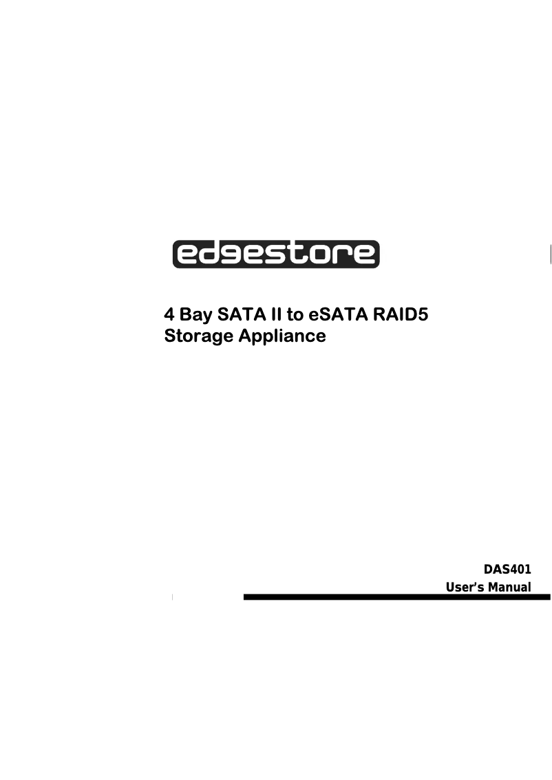 Image de la première page du manuel de l'appareil DAS401