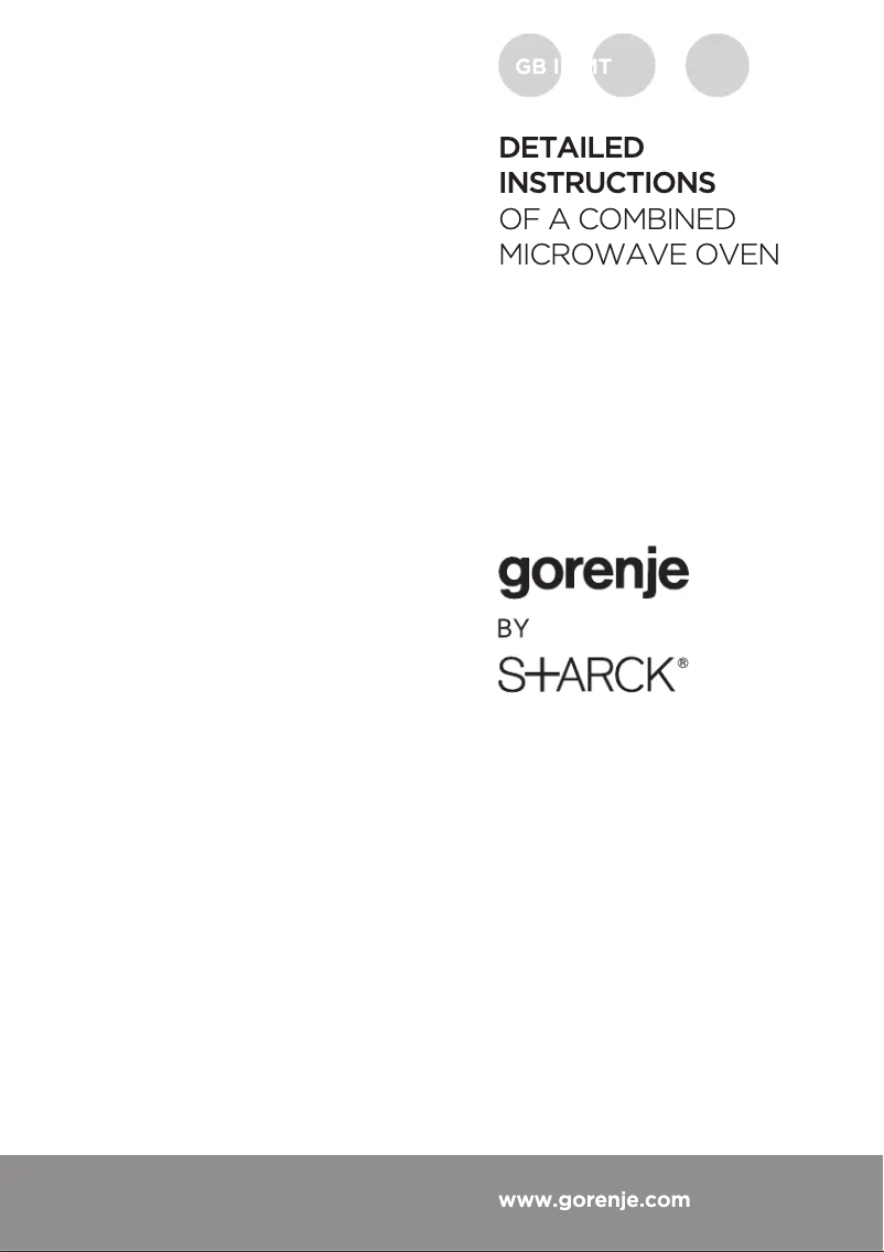 Page n°1 - Manuel utilisateur Gorenje BCM547ST