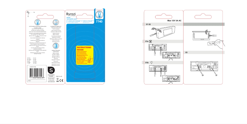 Page 1 de la notice Manuel utilisateur Byron 7740